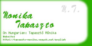 monika tapaszto business card