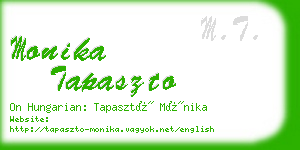 monika tapaszto business card